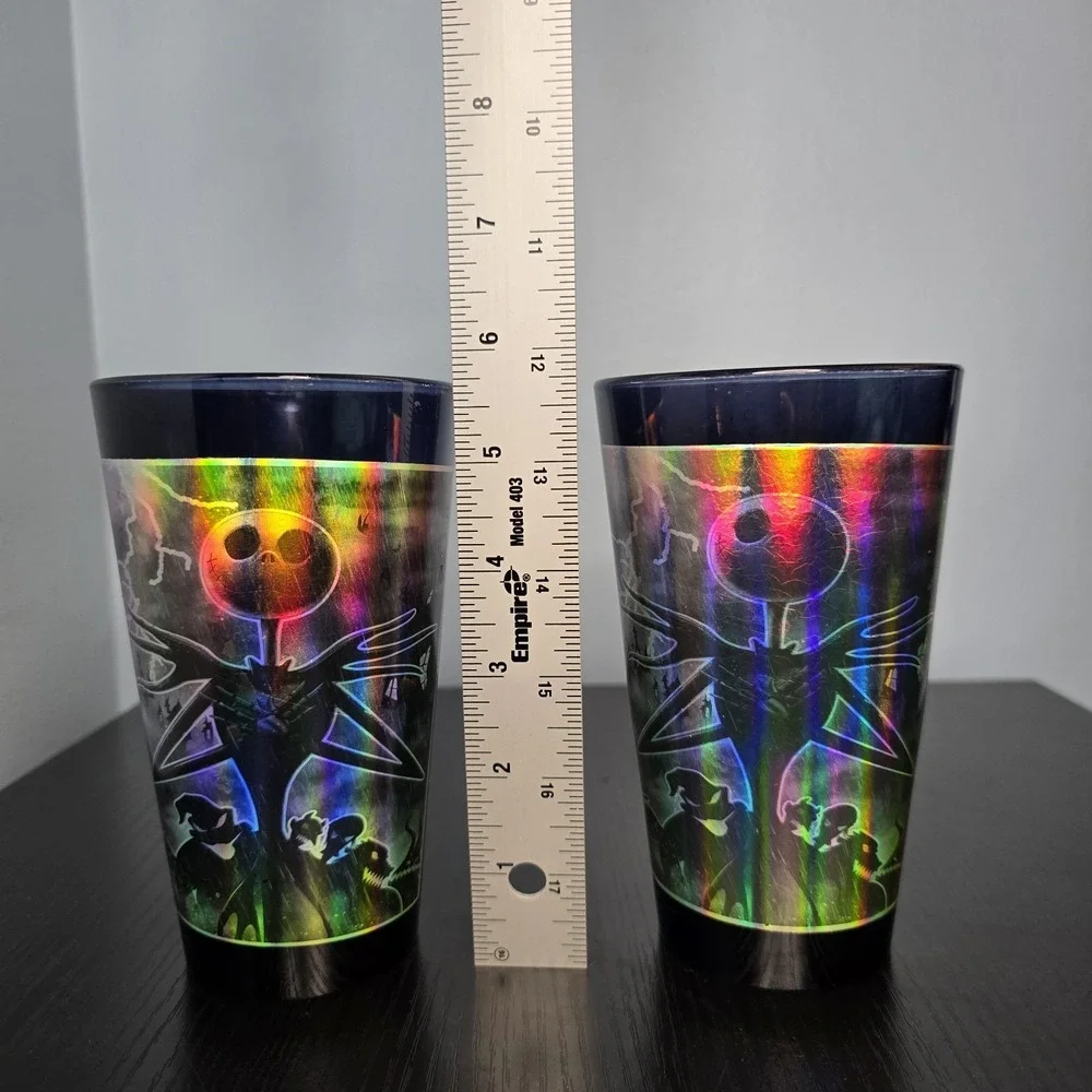 Vintage‎ Nightmare Before Christmas Cups Set 2 Walgreens Holo Jack Skellington - Picture 4 of 8